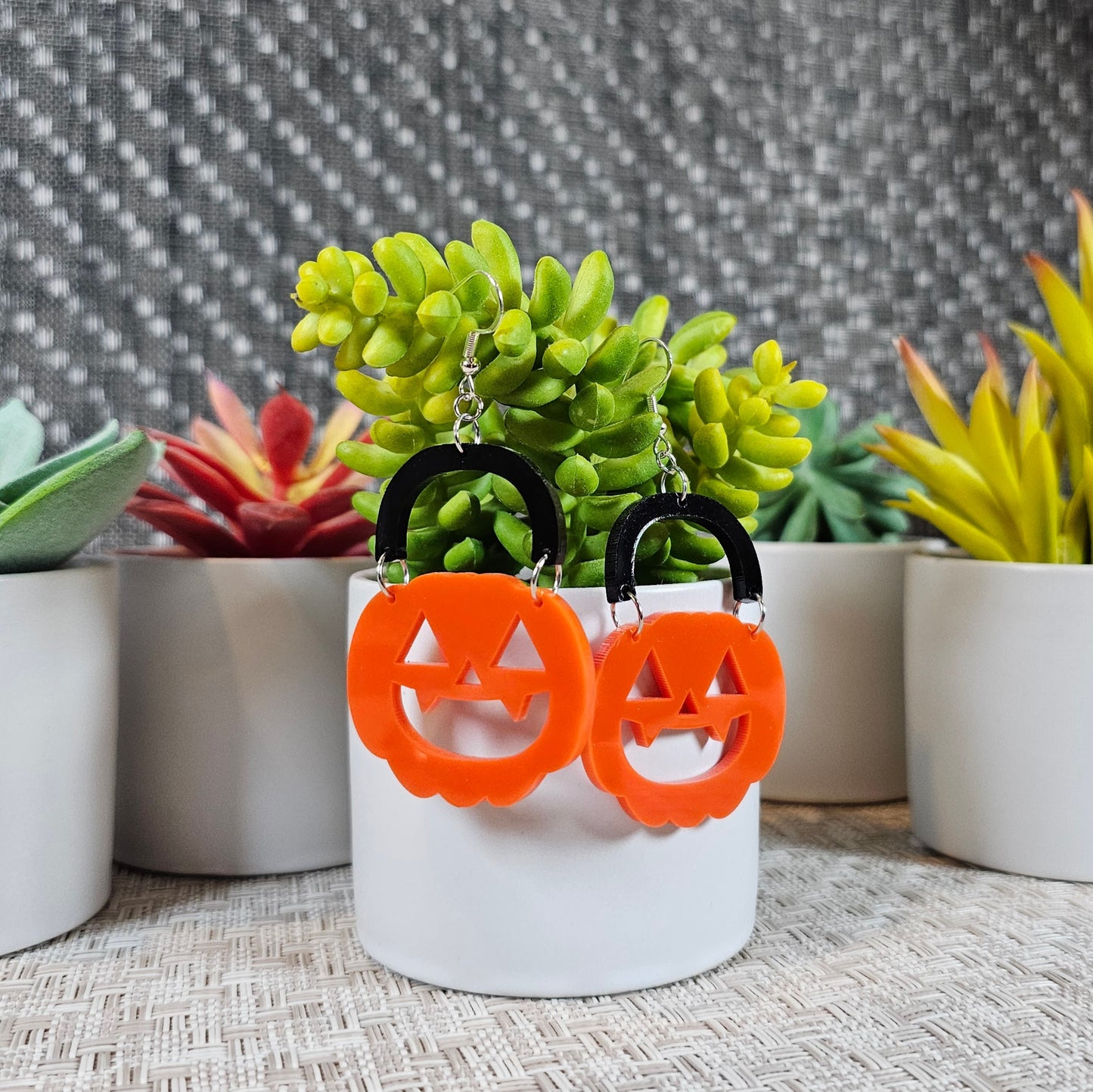 Pumpkin Pail Earrings
