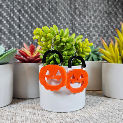 Pumpkin Pail Earrings