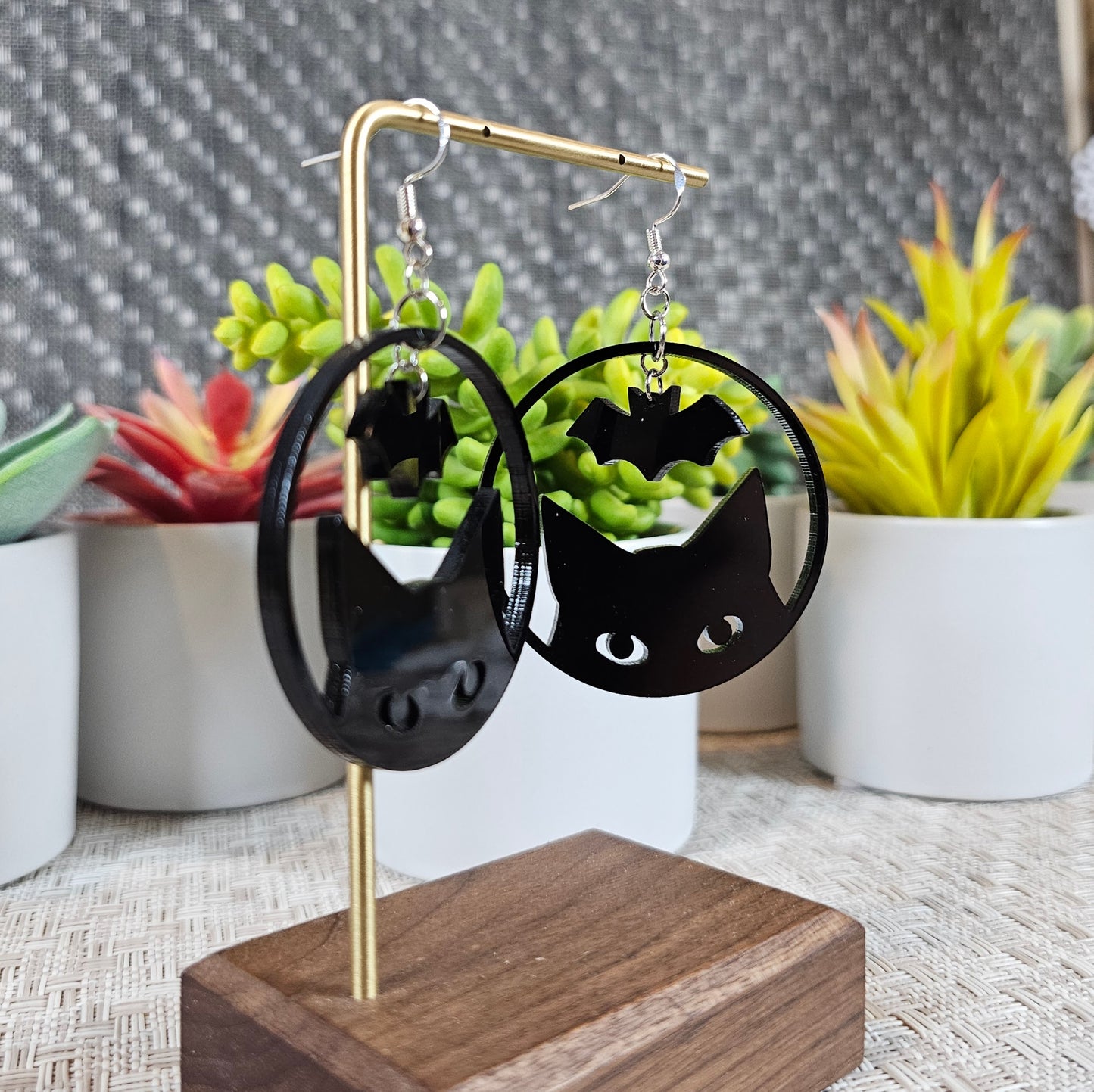 Cats and Bats Earrings