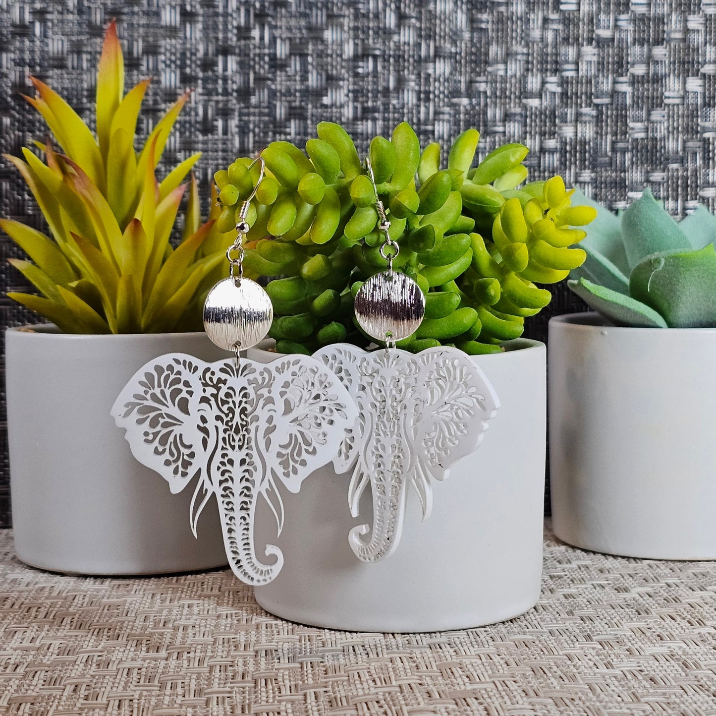 Lace Elephant Earrings