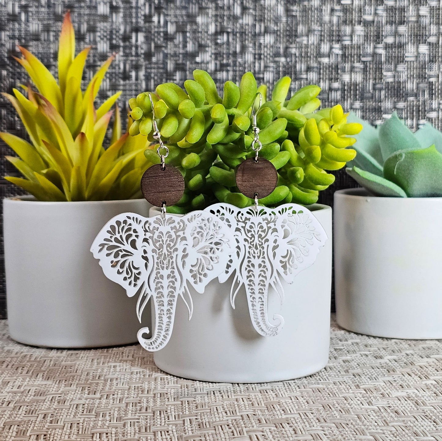 Lace Elephant Earrings