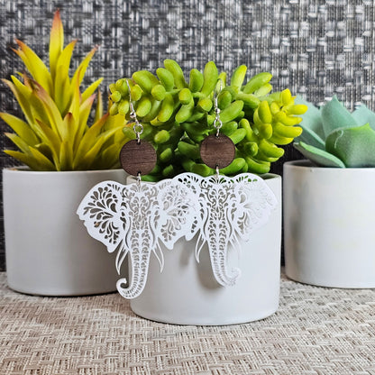Lace Elephant Earrings
