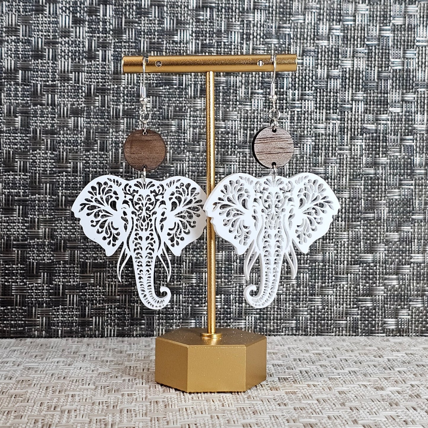 Lace Elephant Earrings