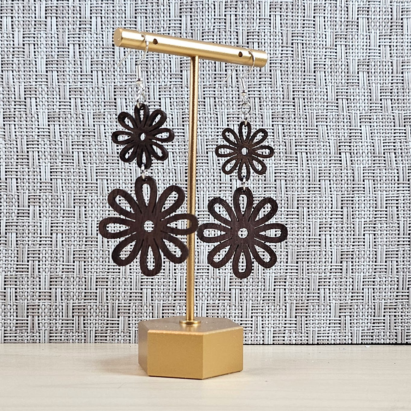 2 Tiered Flower Earrings