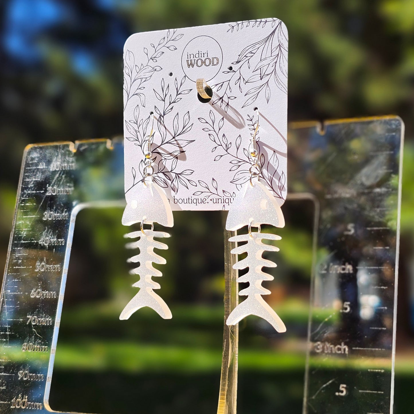 Skeleton Fish Earrings