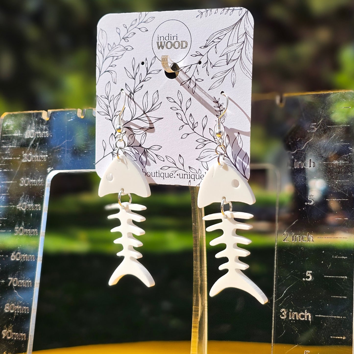 Skeleton Fish Earrings