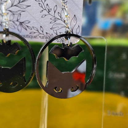 Cats and Bats Earrings