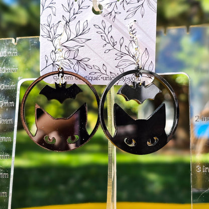 Cats and Bats Earrings