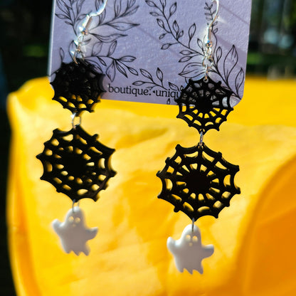 Webs and Ghost Trio Earrings