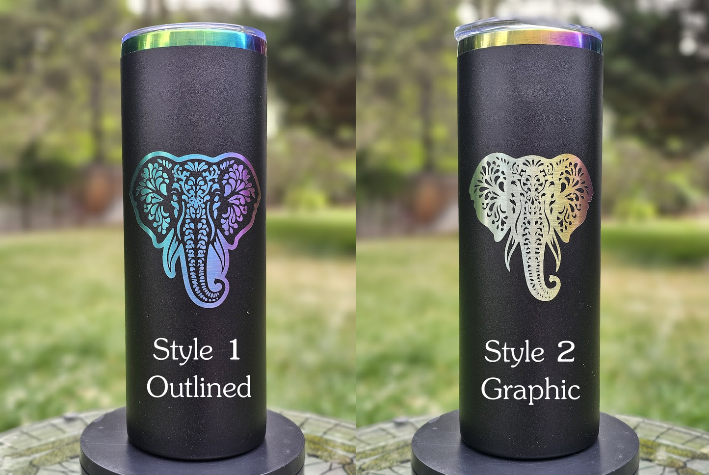 Elephant Skinny Tumbler
